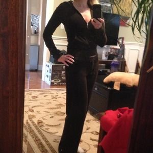 Juicy Couture Dark Brown Velour Track Suit