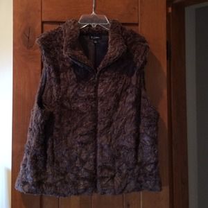 Brown Faux Fur Vest