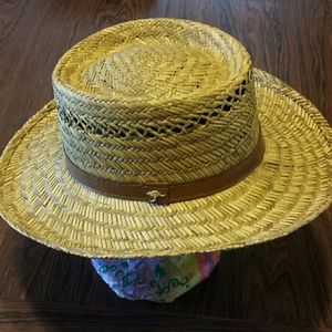 Vintage wicker sun hat