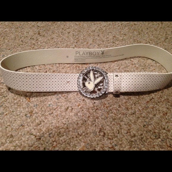 Playboy white belt