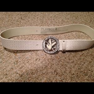 Playboy white belt