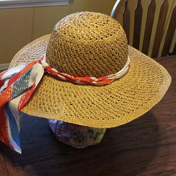 Vintage wicker sun hat