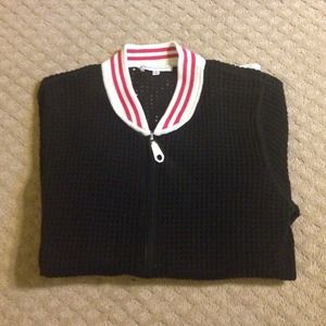 Rebecca Minkoff black zip up sweater