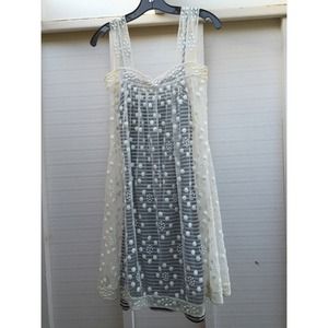 BCBG MaxAzria Double Layer Lace Knit Sundress