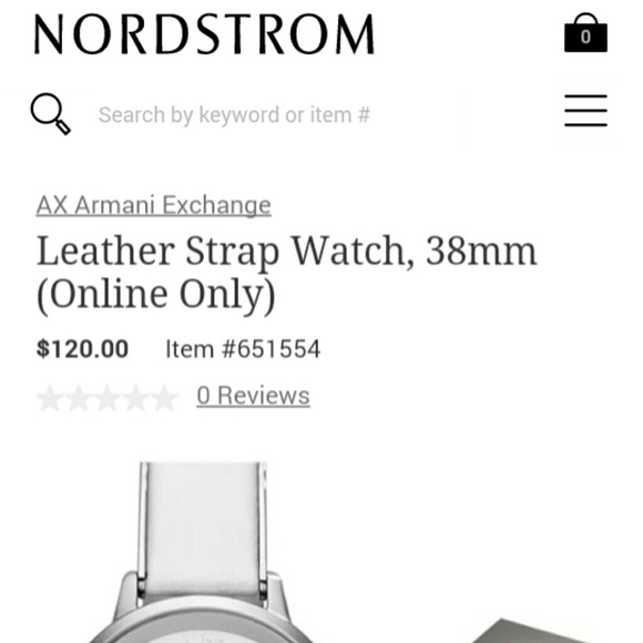 Armani Exchange Leather Strap Womens Watch (White) main image 4