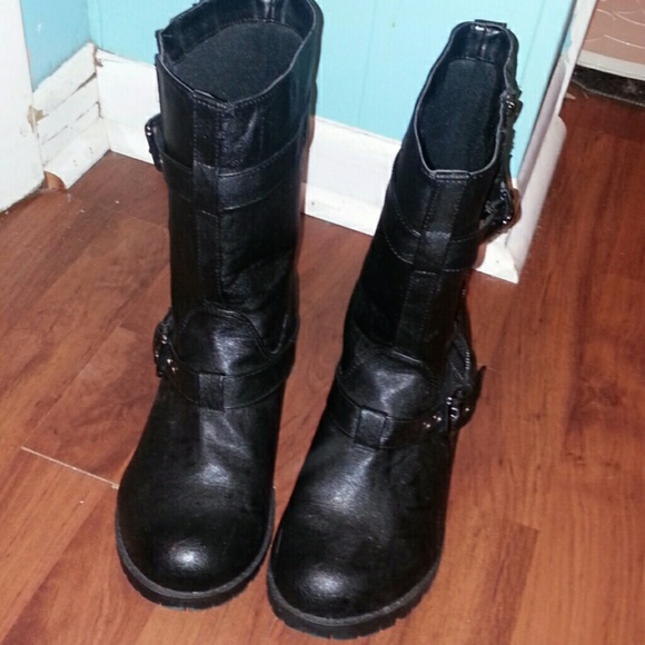 Faux Leather Boots