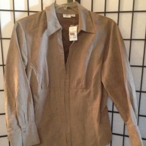 New soft suede tan top or jacket