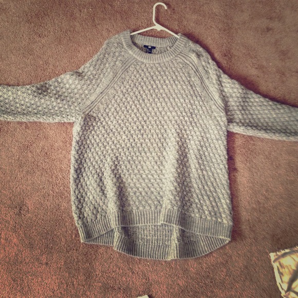 Grey knit sweater