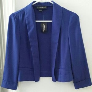 Blue 3/4 sleeve jacket