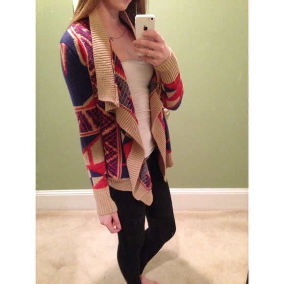 Tribal patterned cardigan