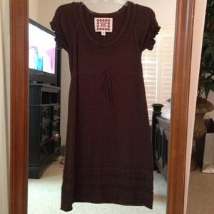 Chelsea & Violet chocolate brown knit XS dress