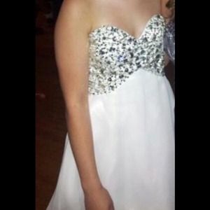 White semi-formal dress