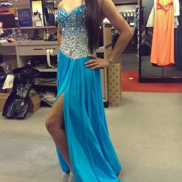 Blue Prom Dress - Picture 2 of 2