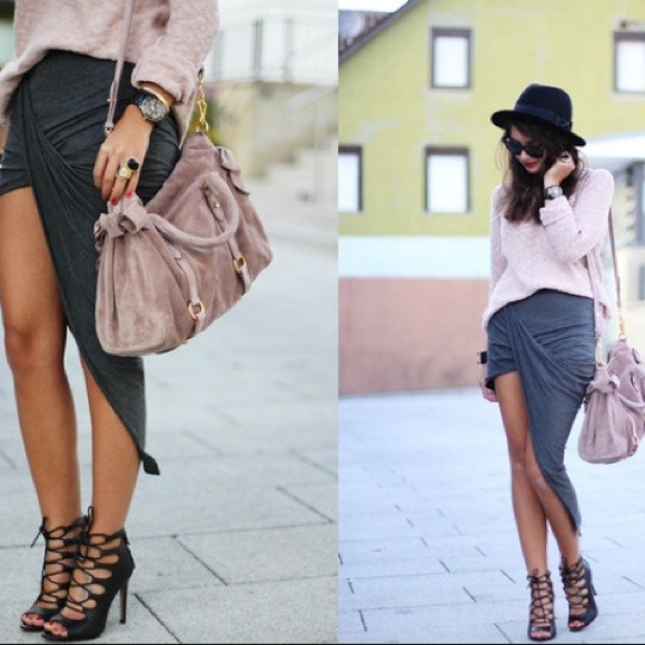 Black lace up Zara heals