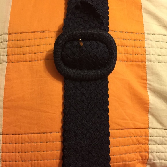 Lilly Pulitzer navy blue herringbone belt