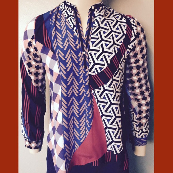 Multicolored Long Sleeve Top