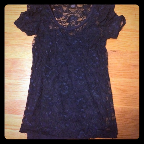 Black lace top