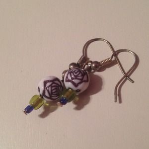 Rose Bead Earrings