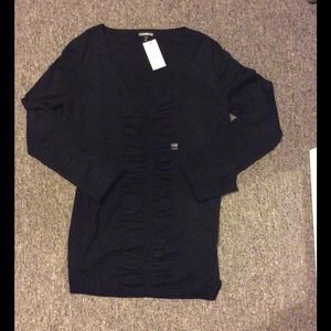 NWT Express ruffle front sweater