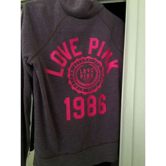 Pink Full Zip Purple Track Jacket Jacket