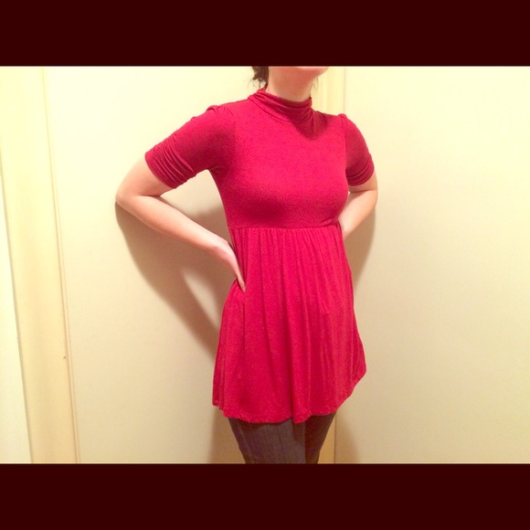 Rusty red baby doll top