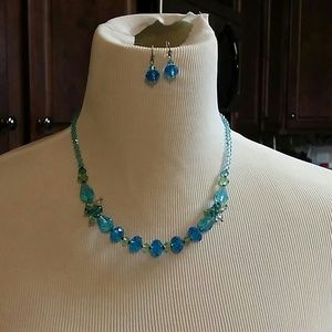 Necklace and earrings