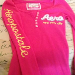 Pink & Yellow Aeropostale long sleeve thermal.