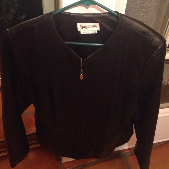 Black leather jacket