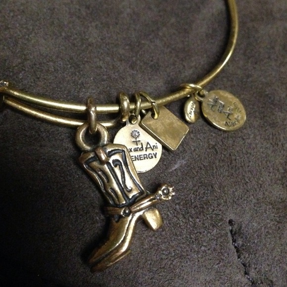 Alex and Ani Jewelry - Alex and Ani +energy bracelet cowboy boot gold