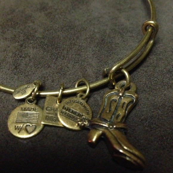 Alex and Ani +energy bracelet cowboy boot gold - Picture 4 of 4