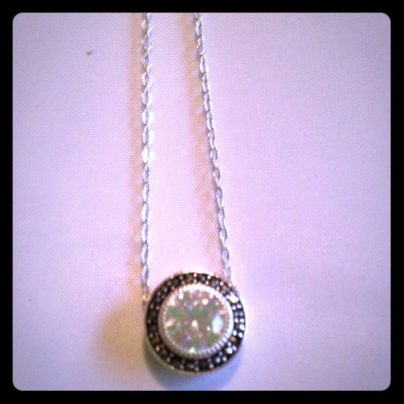 Beautiful silver tone earrings and necklace set