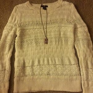 H&M White knit sweater