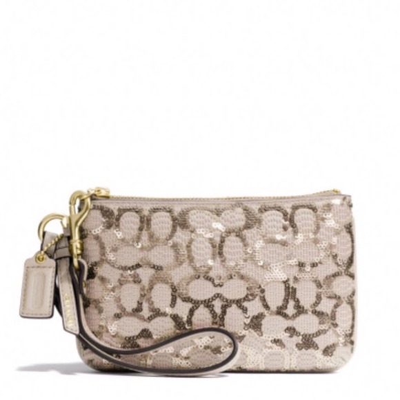Coach Clutches & Wallets - Poppy Coach Small Sequin C Wristlet