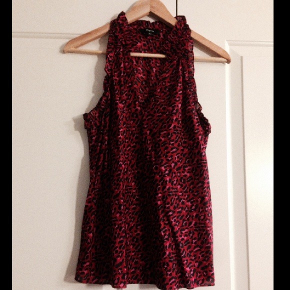 Valentine's perfection! Red and pink leopard top