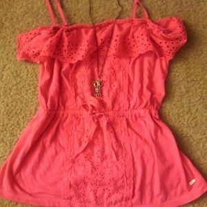 Areopastale pink spaghetti strap shirt