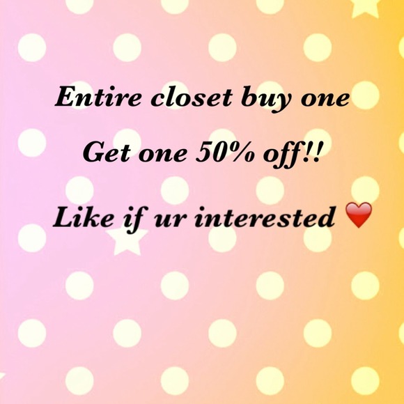 Buy one get one half off sale💕😊!