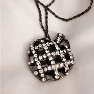 Cookie Lee Rhinestone Heart Necklace