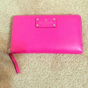 Kate spade hot pink wallet