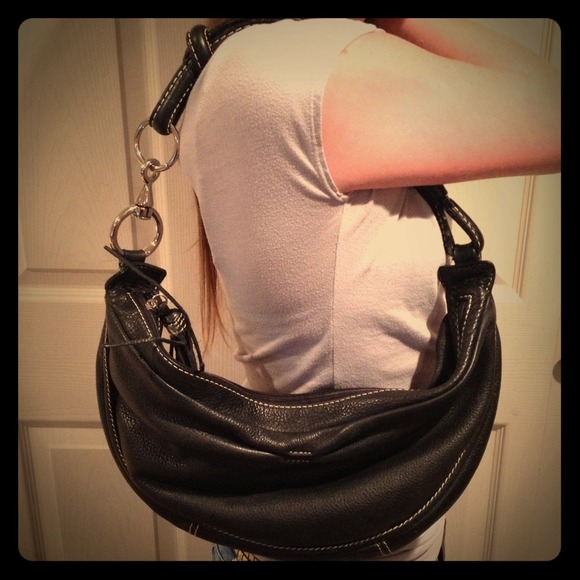 Fossil black leather purse.