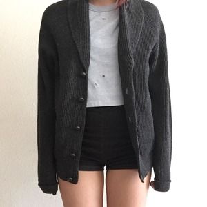 Grey cardigan jacket