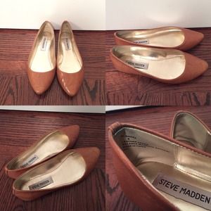 ✨SALE✨ Steve Madden Angel Flats- Cognac Leather