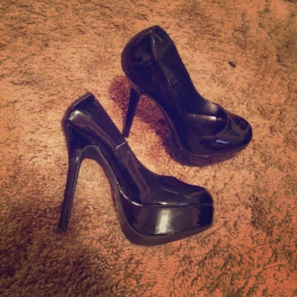 Black Patent Leather Heels