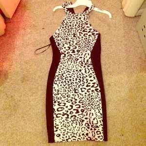 Cheetah print club dress