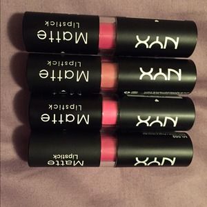 Hot pink NYX matte lipstick