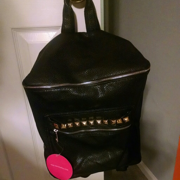 Black studded backpack - Picture 1 of 2