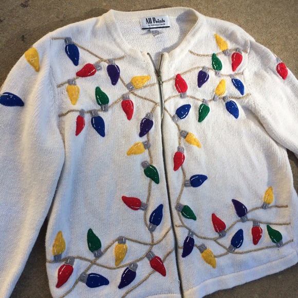 "Lights" Ugly/ Tacky Christmas Sweater