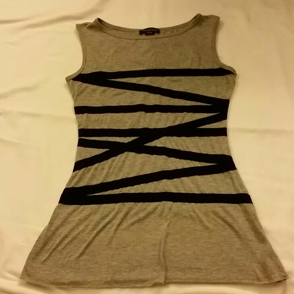 Women's Gray shirt with Black lines