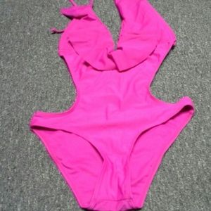 Pink 1 piece bikini