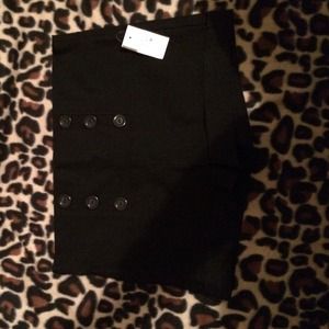 black high wasted shorts