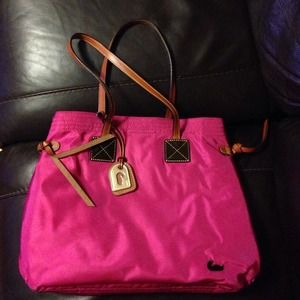 Dooney & Burke Victoria nylon tote. Pink. Used 1x